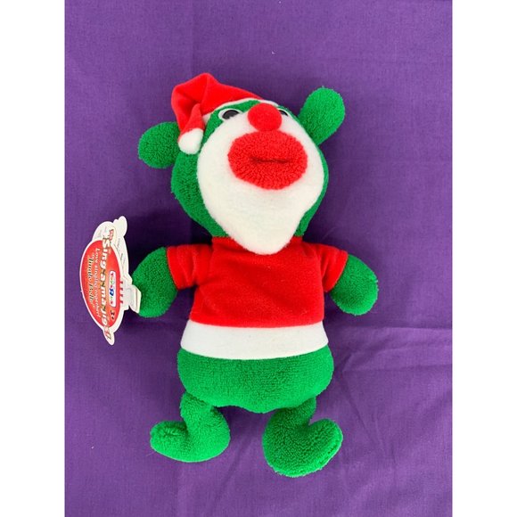 Toys R Us 2010 Mattel Sing A Ma Jigs Plush Doll Christmas Figure GREEN with Sant - Picture 2 of 11